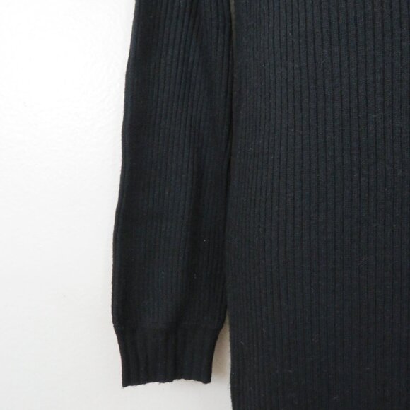AG Adriano Goldschmied Size XS Wool Cashmere Midi Dress Black Rib Knit NEW - Picture 5 of 8